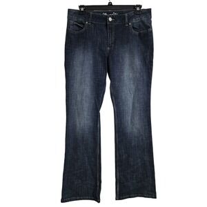 Wrangler Bootcut Jeans Women's 15x34 (35x32.5) Blue Denim Mid-Rise Embroidered